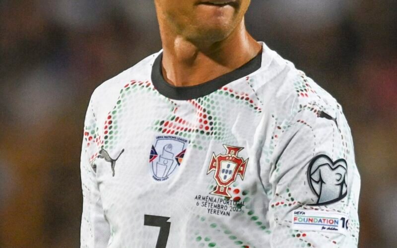Cristiano Ronaldo of Portugal celebrating a goal in Yerevan, September 6, 2025